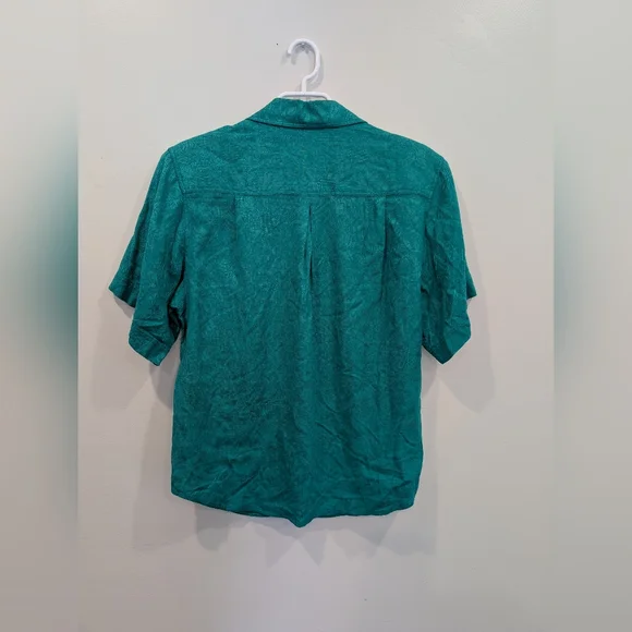 Vintage Christian Dior Separates Emerald Green Blouse – Size 10 - Picture 6 of 6